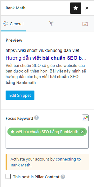 viết bài chuẩn SEO bằng RankMath